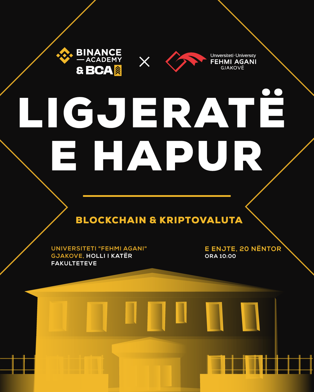 Ftesë  për ligjëratë bazike edukative për student për Blockchain & Crypto Academy (BCA)